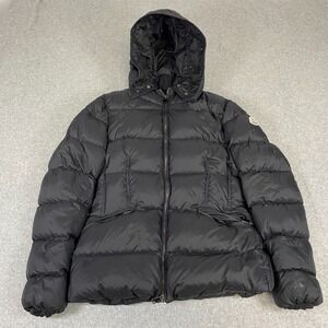 Moncler Avoce Down Jacket Womens 3 Black Puffer Longue Saison Hooded Padded